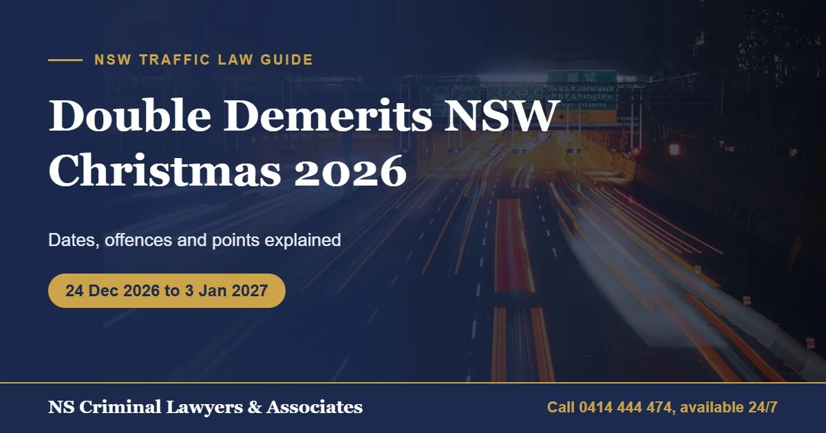 Double Demerits NSW Christmas 2026: dates, offences and points explained