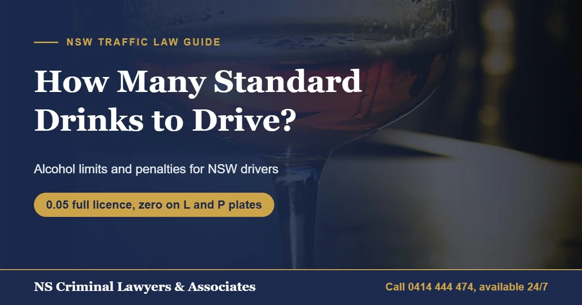 How Many Standard Drinks to Drive? Alcohol limits and penalties for NSW drivers